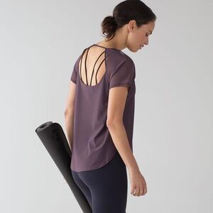 Lululemon Women's Purple and Navy Shirt